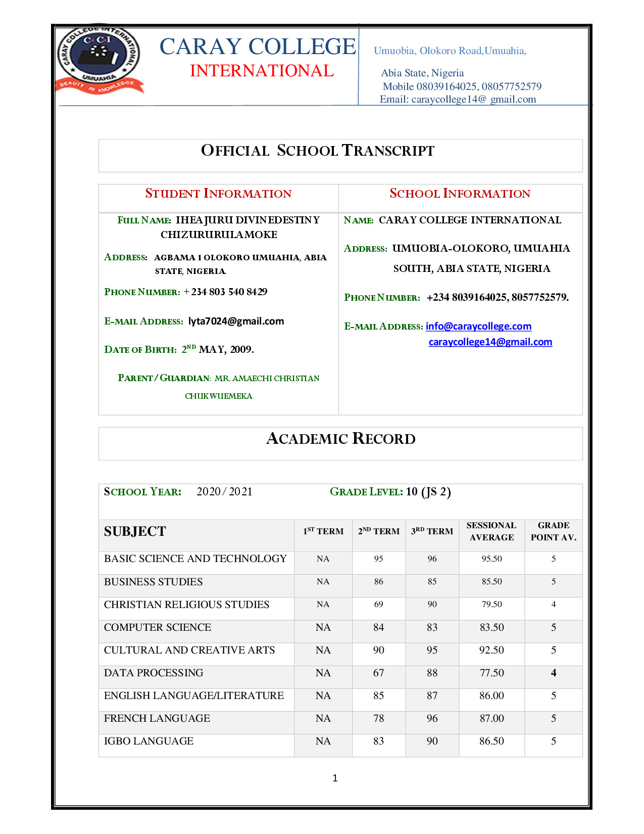 Document Page 1